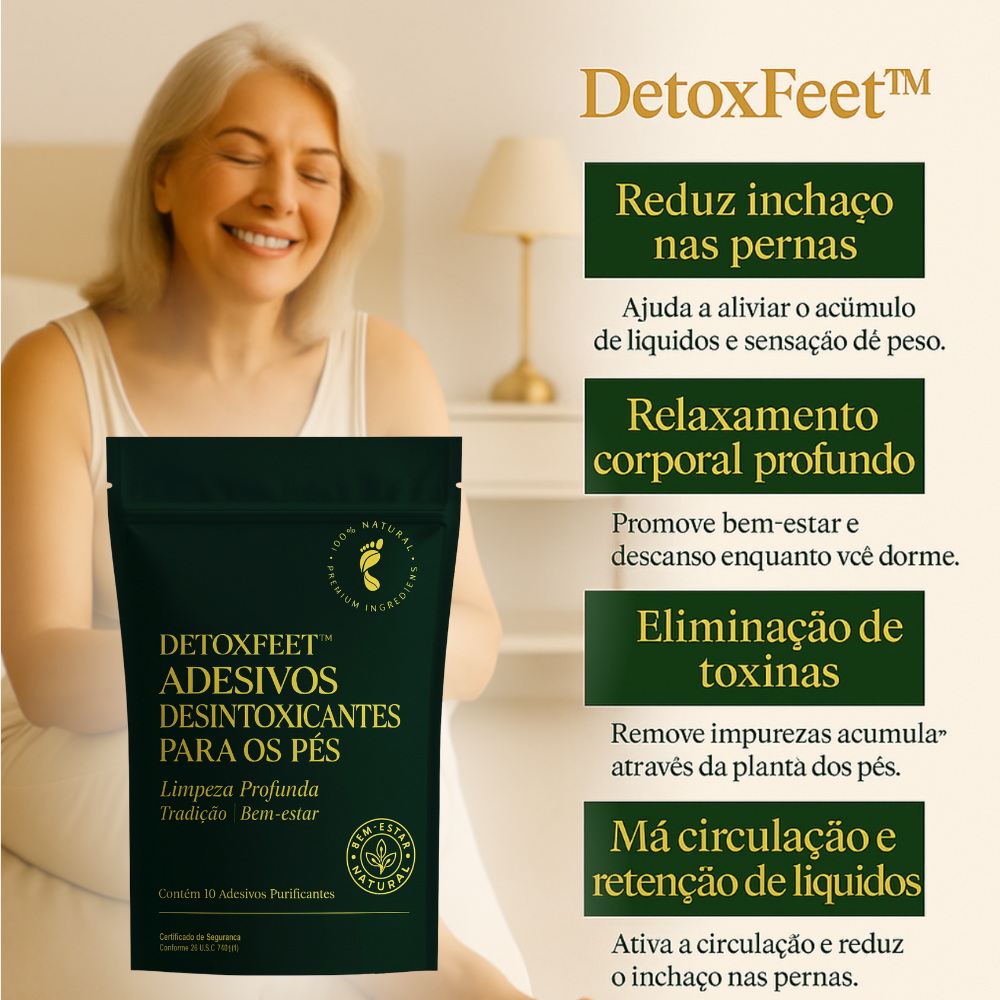 DETOXFEET™ – DESINTOXICA, DESCANSA E RENOVA DURANTE A NOITE