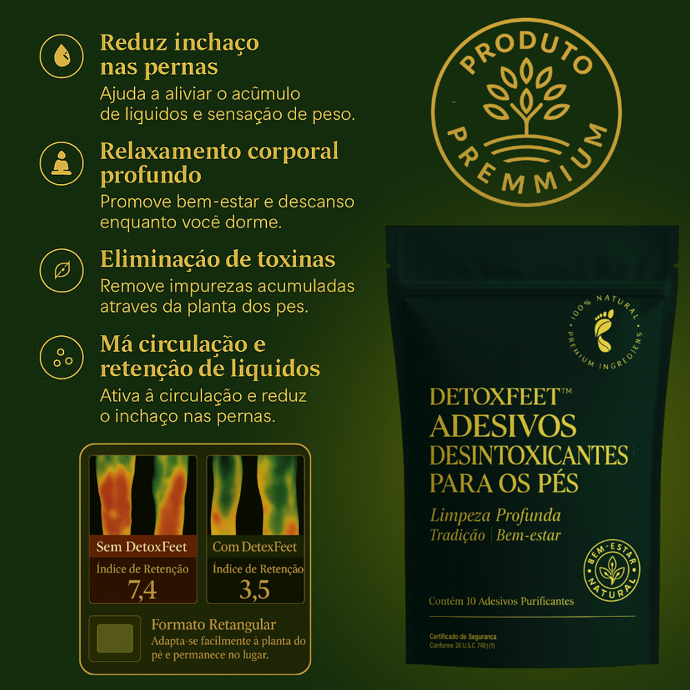 DETOXFEET™ – DESINTOXICA, DESCANSA E RENOVA DURANTE A NOITE
