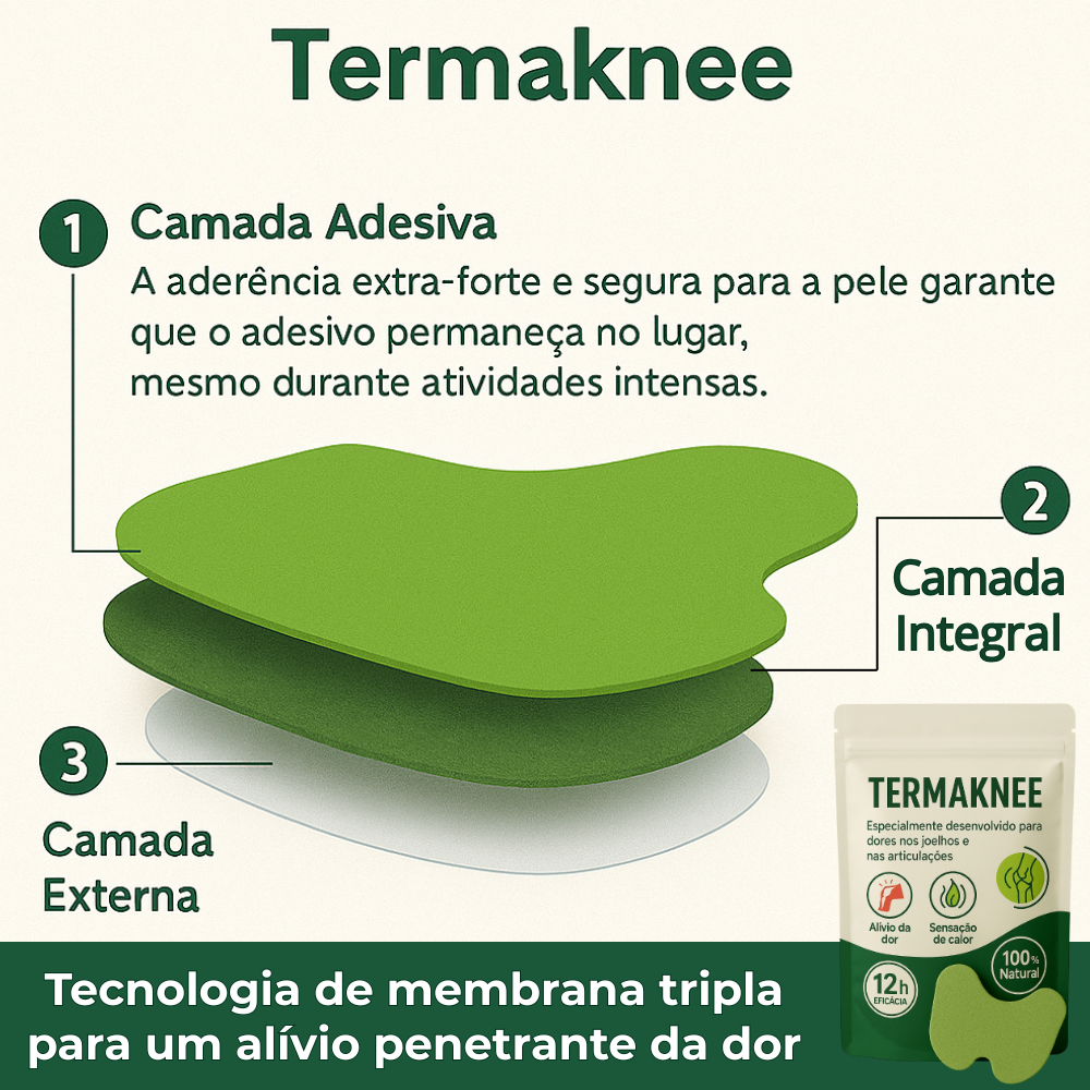 TERMAKNEE™ - ADESIVOS TERAPÊUTICOS PARA O ALÍVIO DAS DORES NOS JOELHOS E ARTICULAÇÕES